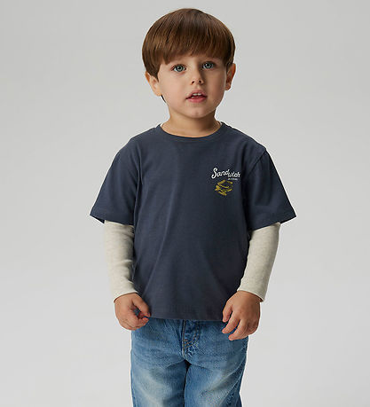 Name It T-shirt - NmmDartin - Ombre Blue/Breakfast Club