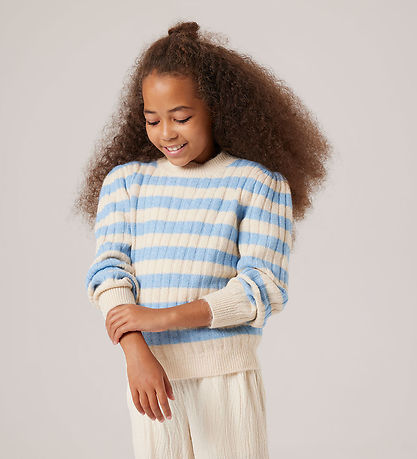 Name It Bluse - Strik - NkfDitte - Buttercream/Clear Sky
