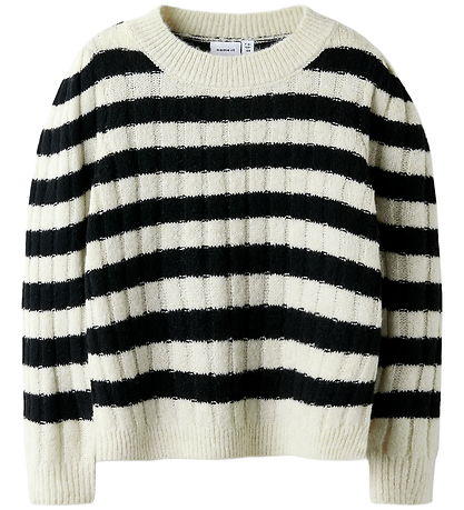 Name It Bluse - Strik - NkfDitte - Buttercream/Black