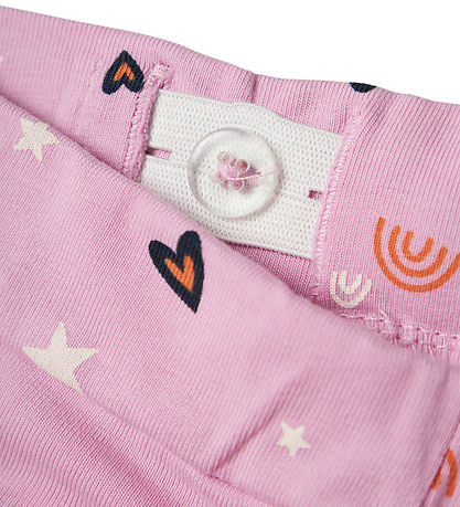 Name It Bukser - NbfVandora - Pastel Lavender/Hearts