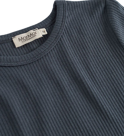 MarMar Bluse - Rib - Plain - Noos - Blue