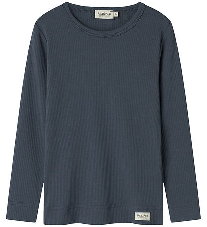 MarMar Bluse - Rib - Plain - Noos - Blue