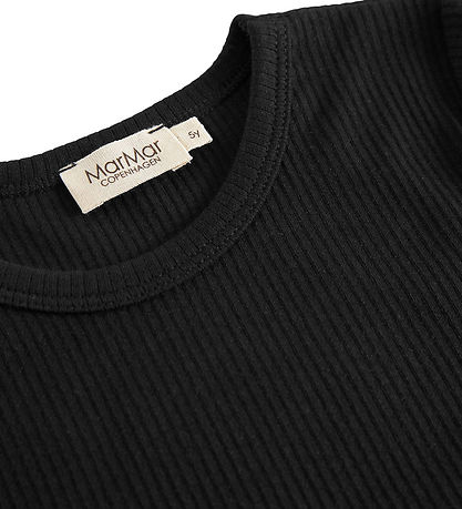 MarMar Bluse - Rib - Plain - Noos - Black
