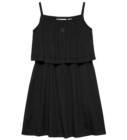 Calvin Klein Kjole - Crinkle Layered - CK Black