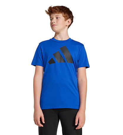 adidas Performance T-shirt - J BL TEE 160 - Royal Blue/Black
