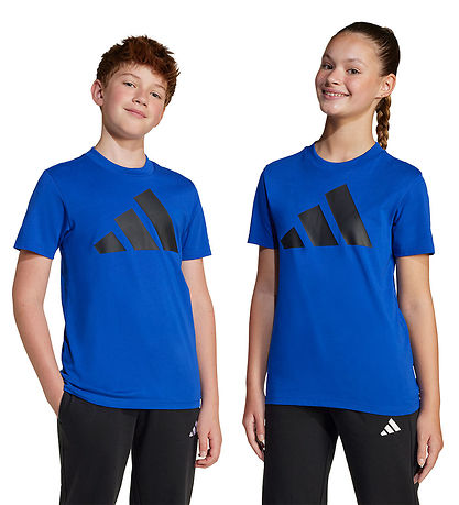 adidas Performance T-shirt - J BL TEE 160 - Royal Blue/Black
