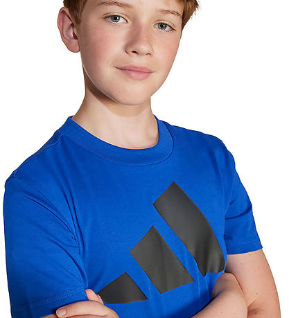 adidas Performance T-shirt - J BL TEE 160 - Royal Blue/Black