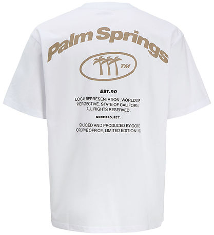 Jack & Jones T-shirt - JcoRetreat Typographic - Bright White
