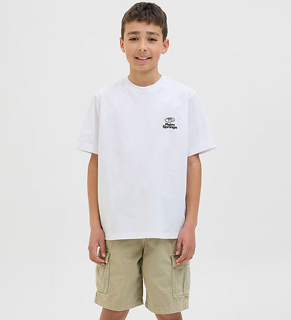 Jack & Jones T-shirt - JcoRetreat Typographic - Bright White
