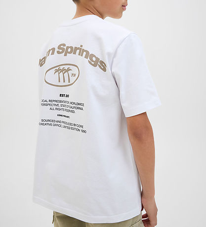 Jack & Jones T-shirt - JcoRetreat Typographic - Bright White