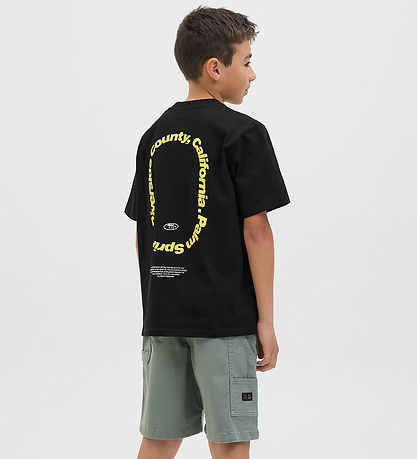 Jack & Jones T-shirt - JcoRetreat Typographic - Sort
