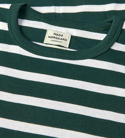 Mads Nørgaard Bluse - Tobino - Pine Grove/White/Verdant Green