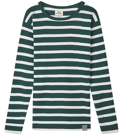Mads Nørgaard Bluse - Tobino - Pine Grove/White/Verdant Green