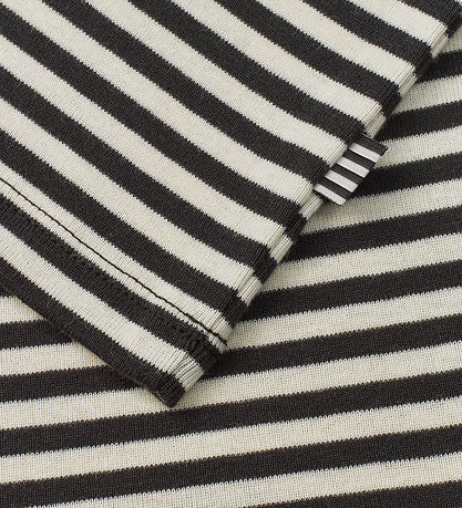Mads Nørgaard Bluse - Striped Tobinino - Black/Vanilla Ice