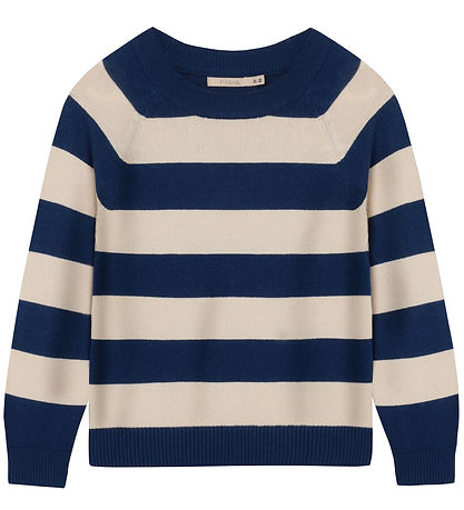 Fliink Bluse - Strik - Favo - Insignia Blue/Sandshell