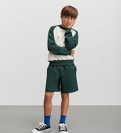 Mads Nørgaard Shorts - Light Terry Seano - Pine Grove