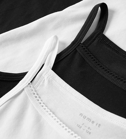 Name It Undertrøje - NOOS - NkfStrap - 4-pak - Black/w/ 2 x Brig