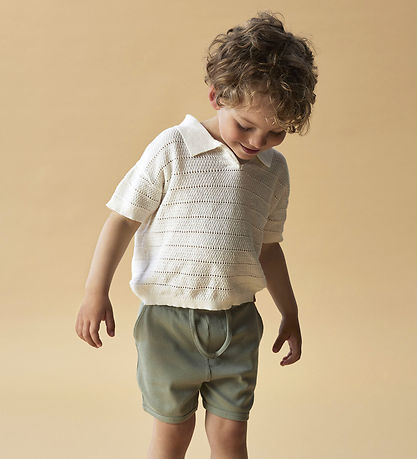 Lil Atelier Shorts - Rib - NmmGago - Seagrass