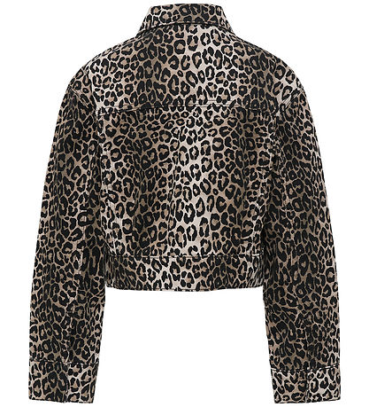 Kids Only Denimjakke -  KogSandra - Lumi Printed - Black/Leo