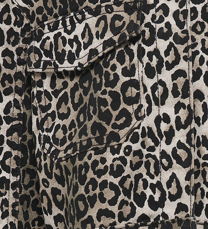 Kids Only Denimjakke -  KogSandra - Lumi Printed - Black/Leo