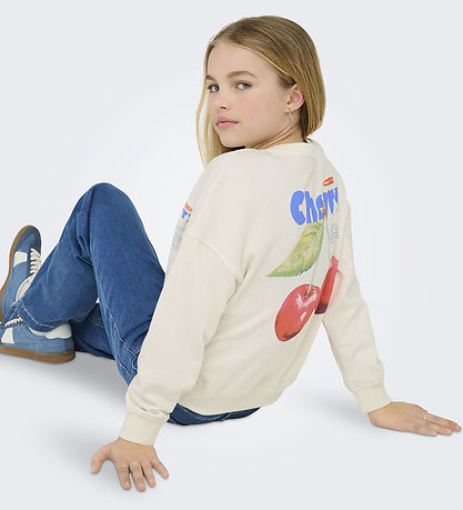 Kids Only Sweatshirt - KonPhilea - Tofu/Cherry
