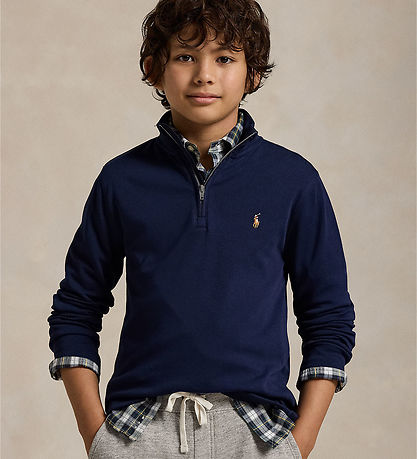 Polo Ralph Lauren Bluse m. Lynlås - Navy