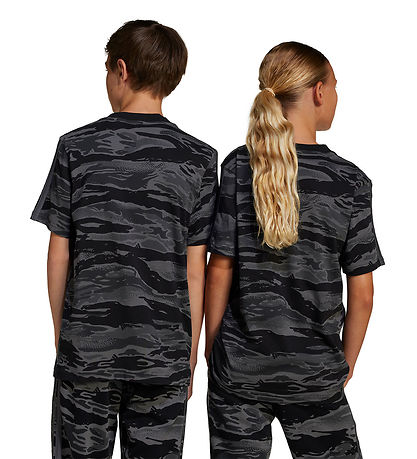adidas Performance T-shirt - J Camo - Black/Grefiv