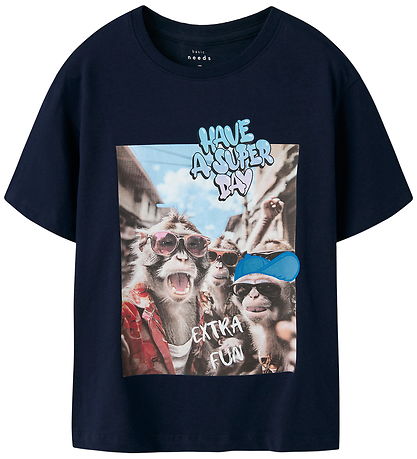 Name It T-shirt - NkmVoto - 2-pak - Navy Blazer/Bright White