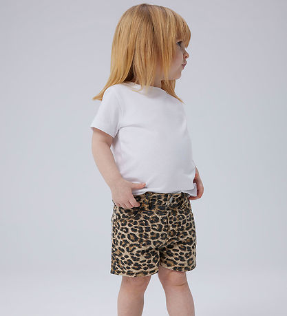 Name It Shorts - NmfRose - Silver Mink/Leopard