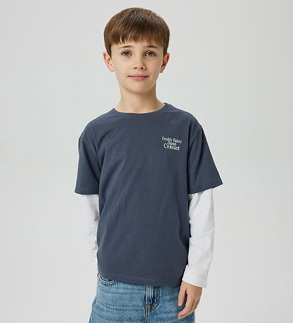 Name It T-shirt - NkmDuster - Ombre Blue/Croissant