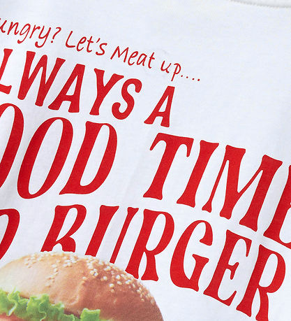 Name It T-shirt - NkmDuster - Bright White/Burger