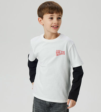 Name It T-shirt - NkmDuster - Bright White/Burger