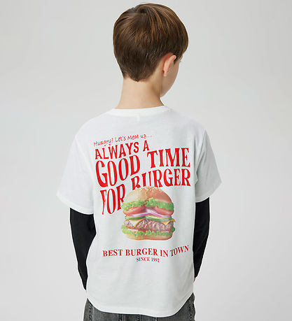 Name It T-shirt - NkmDuster - Bright White/Burger