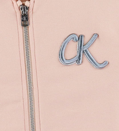 Calvin Klein Cardigan - Terry Zip Up - Spanish Villa Pink