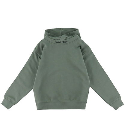 Calvin Klein Hættetrøje - Neck Embro Logo - Dusty Olive Green