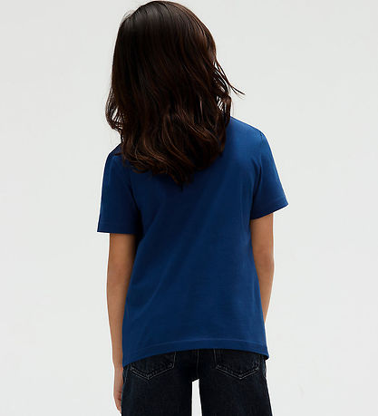 Calvin Klein T-shirt - Mono Mini Badge - Blue Jean