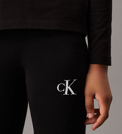 Calvin Klein Leggings - Ck Logo - Ck Black