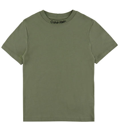 Calvin Klein T-shirt - 2-pak - Embro Logo - Dusty Olive/Ck Black