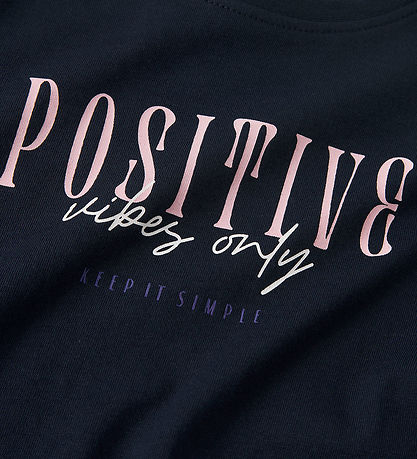 Name It Bluse - Loose - NkfViolet - Navy Blazer/Positive