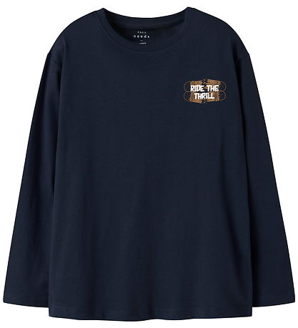 Name It Bluse - Loose - NkmVagno - Navy Blazer/Thrill