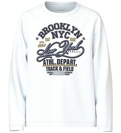 Name It Bluse - Loose - NkmVagno - Bright White/Track Field