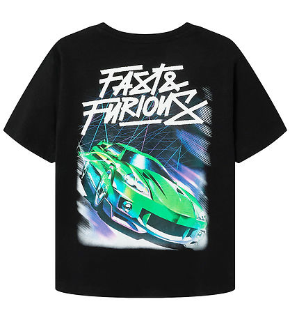 Name It T-shirt - NkmJef - Fast & Fruious - Black