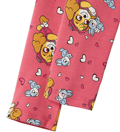 Name It Leggings - NmfJiddi - Paw - Rapture Rose