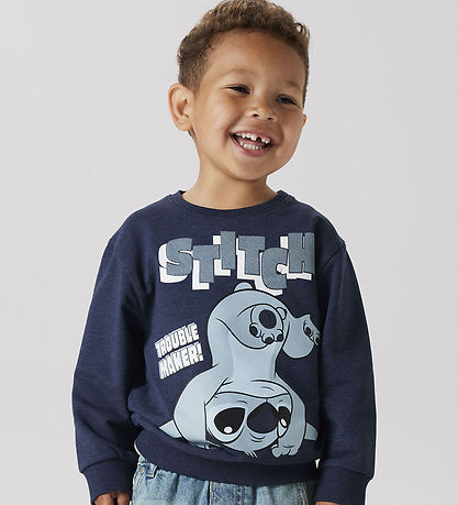Name It Sweatshirt - NmmJasp - Stitch - navy Blazer