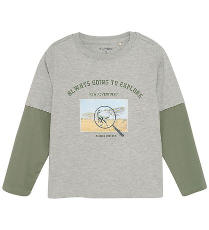 Minymo Bluse - Grey Melange