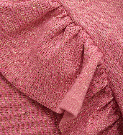 Minymo T-Shirt - Rib - Glimmer - Azalea Pink