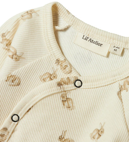 Lil Atelier Body l/æ - Slim - Nbnlavo - Turtledove/Rabbit