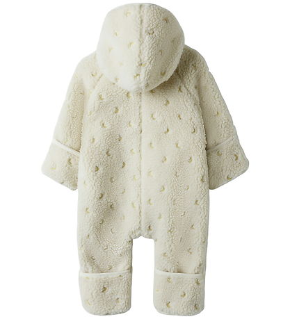 Lil Atelier Fleccedragt - Loose - NbnNalo - Turtledove/Moon Emb