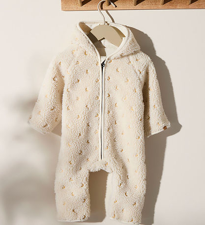 Lil Atelier Fleccedragt - Loose - NbnNalo - Turtledove/Moon Emb