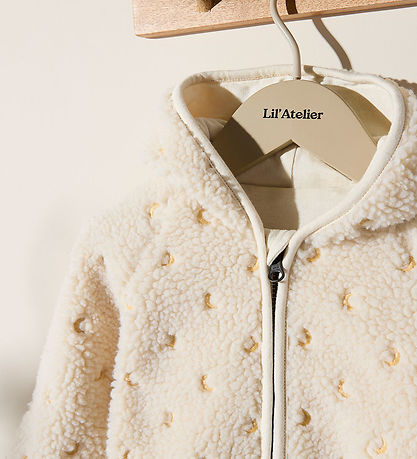 Lil Atelier Fleccedragt - Loose - NbnNalo - Turtledove/Moon Emb
